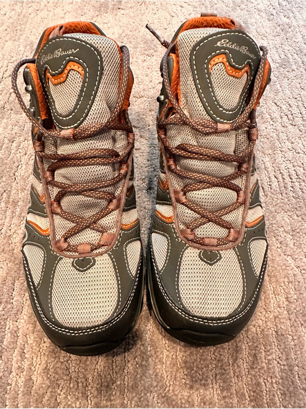 Eddie Bauer Gray and Orange Trail Hiking Shoes